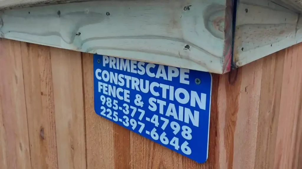contact primescape construction fence stain livingston la