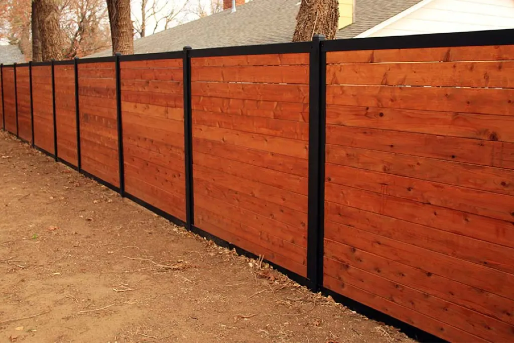 woofen fence with metal accents company livingston la