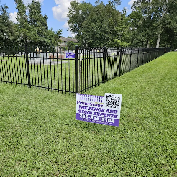 primescape aluminum fence around graveyard in livingston