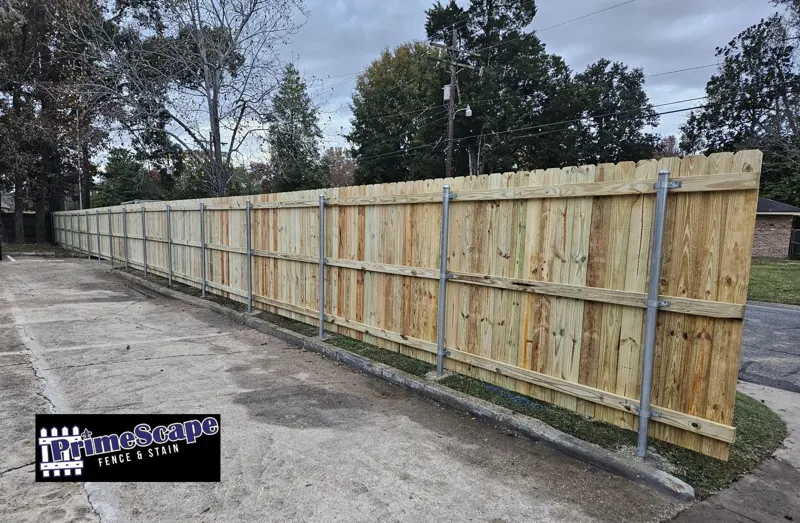 primescape fence stain fence contractor in louisiana wooden fence project