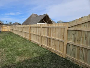 back view light wooden fence