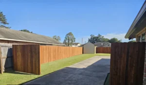 driveway view wooden fence