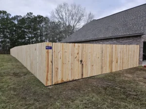 light wooden fence gate front