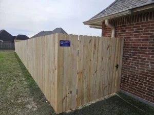 light wooden fence gate side
