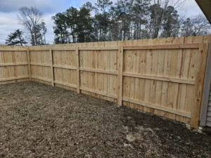light wooden fence supports
