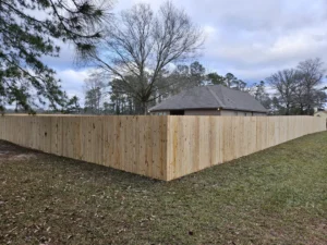 long light wooden fence
