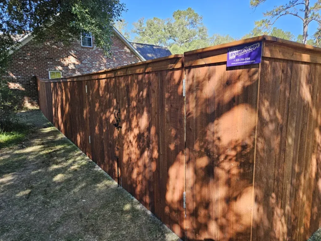 cypress wood fence in louisiana