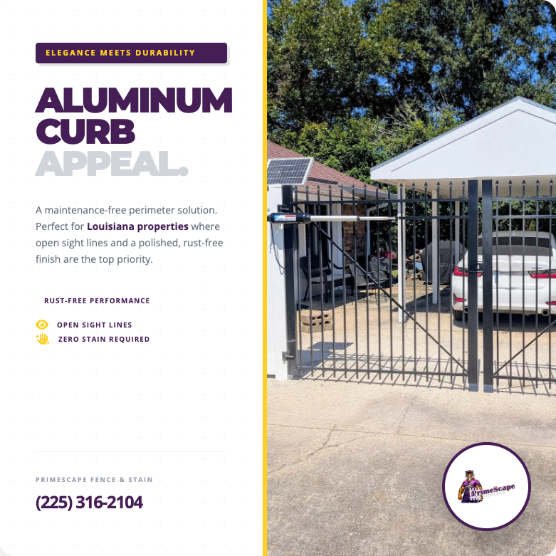 aluminum fence curb appeal