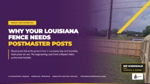 why louisiana fence needs postmaster posts